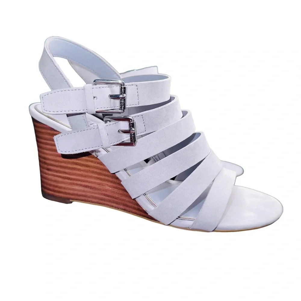 Lauren Ralph Lauren - Aleigh strappy nubuck sandal, Chalk Gray, Size6.5B
